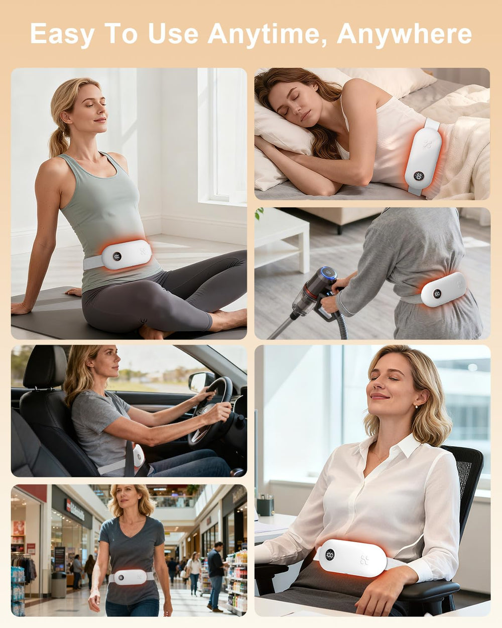 NOWWISH ideal for cramps and back tension during study or work.