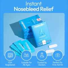 In-use NozeCalm nasal plug showing discreet application