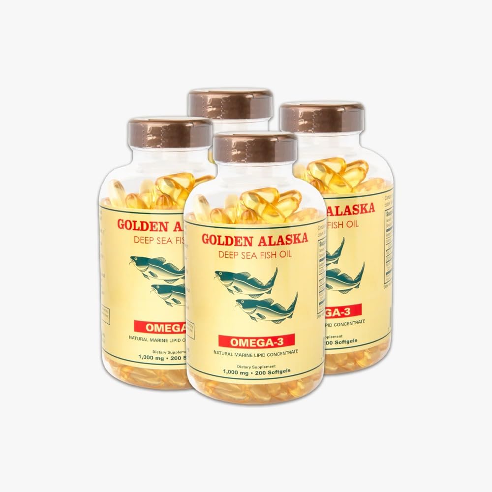 Nu Health Alaska Deep Sea Omega-3 bottle front for heart and brain support.