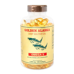 Nu Health Alaska Deep Sea Omega-3 bottle label highlights purity for joint and immune support.