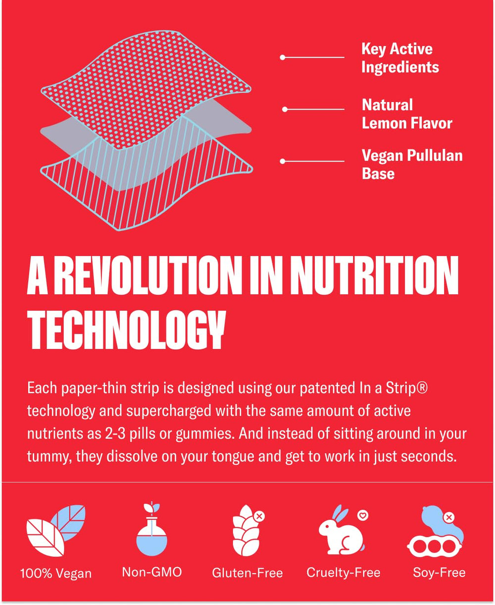 NuStrips packet designed for on-the-go energy and focus.