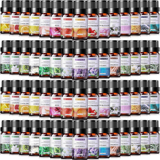 Nuanchu 72-piece essential oil set ready for diffuser use in any room