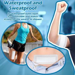 Waterproof outer layer shields wound while remaining breathable.