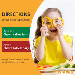 NuBest Doctor Taller Kids grape-flavored chewables for immune support and energy