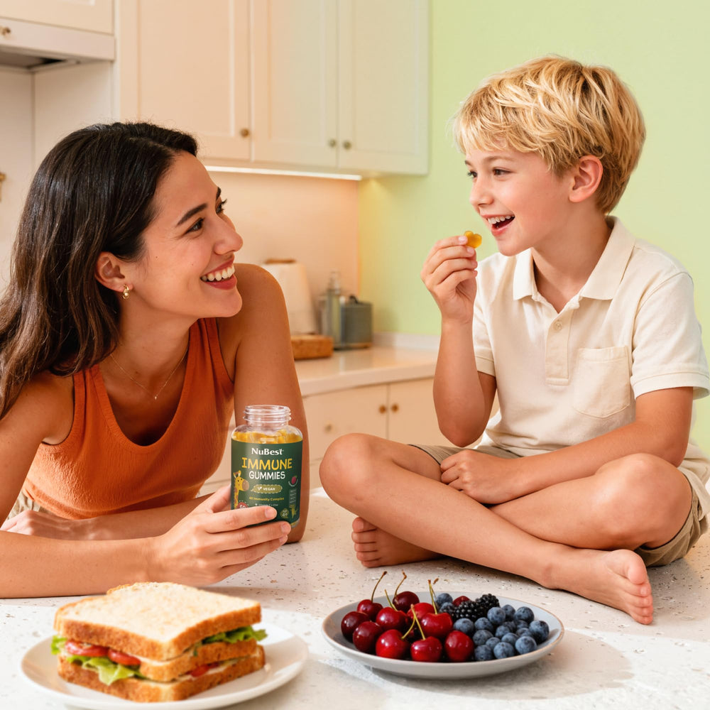 GMP-certified stamp on NuBest Immune Gummies package