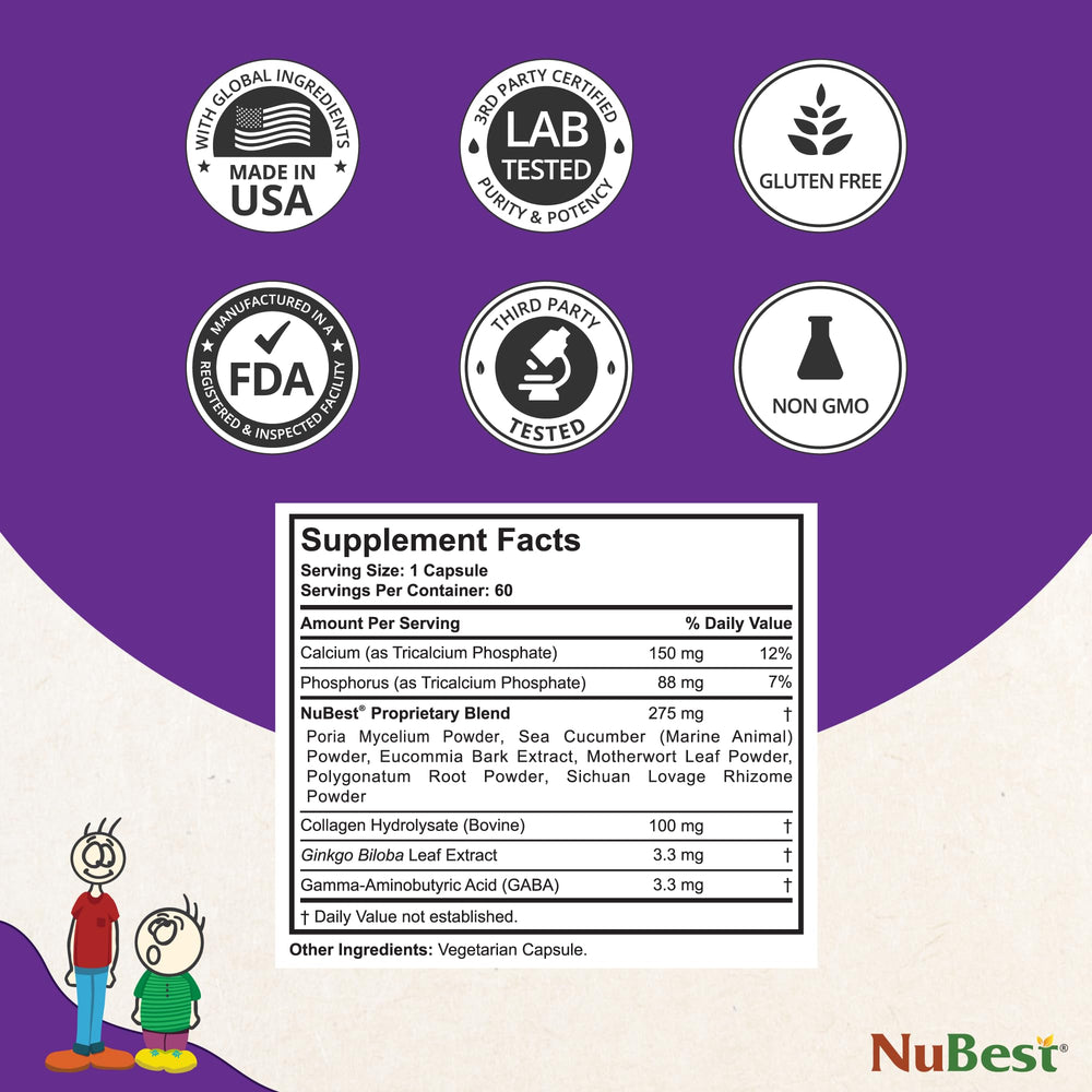 NuBest Tall collagen bone‑support capsules shown for bone health