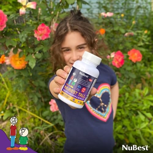 Dosage guidance label on NuBest Tall Kids bottle for families