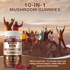 Nubetong Mushroom Gummies texture close-up ready to chew
