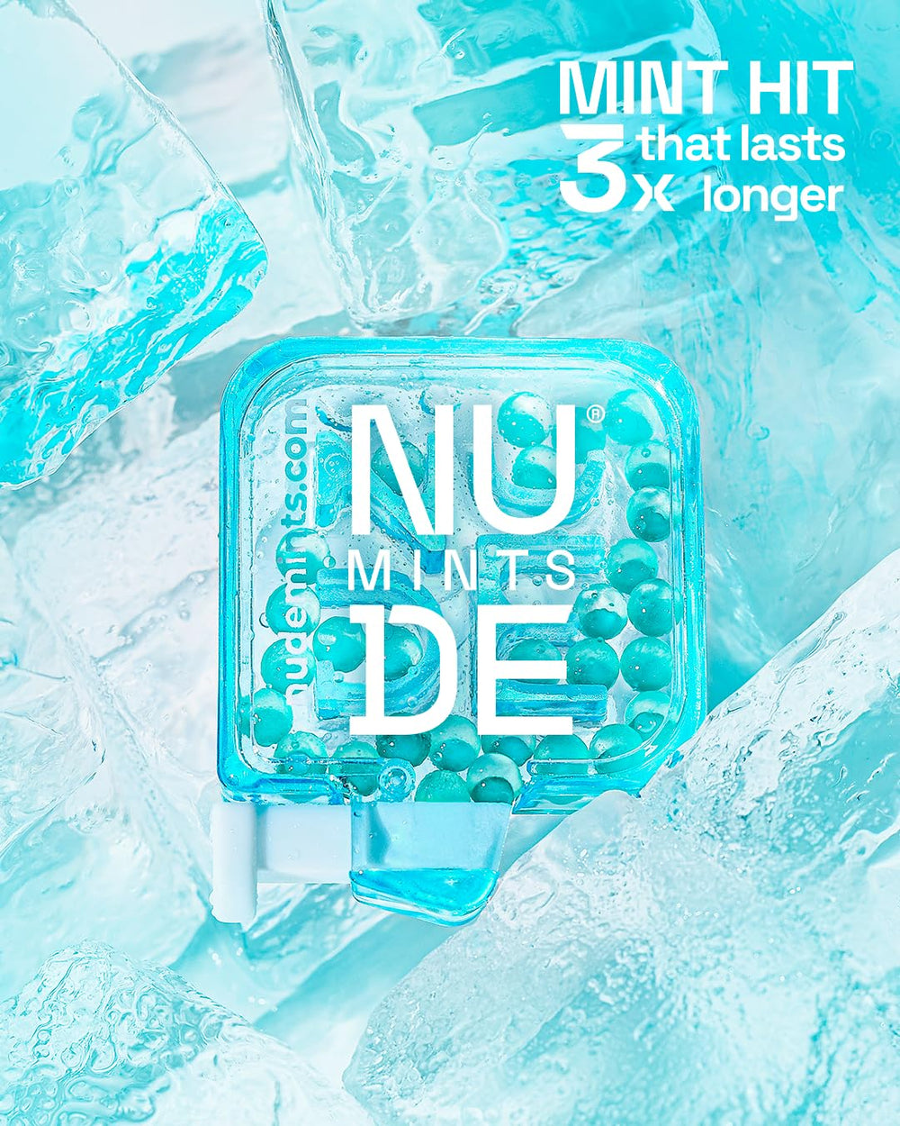 NUDE MINTS instant-peppermint-blast highlights rapid flavor release for quick refresh.