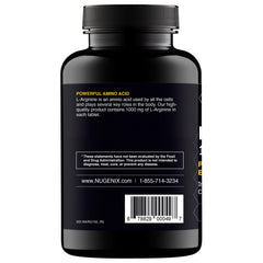 Nugenix Essentials L-Arginine label detail highlighting premium sourcing.