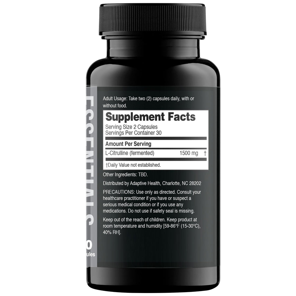 Close-up of Nugenix Essentials L-Citrulline capsules highlighting easy-to-swallow form