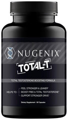 Nugenix Total-T bottle front view for daily use.