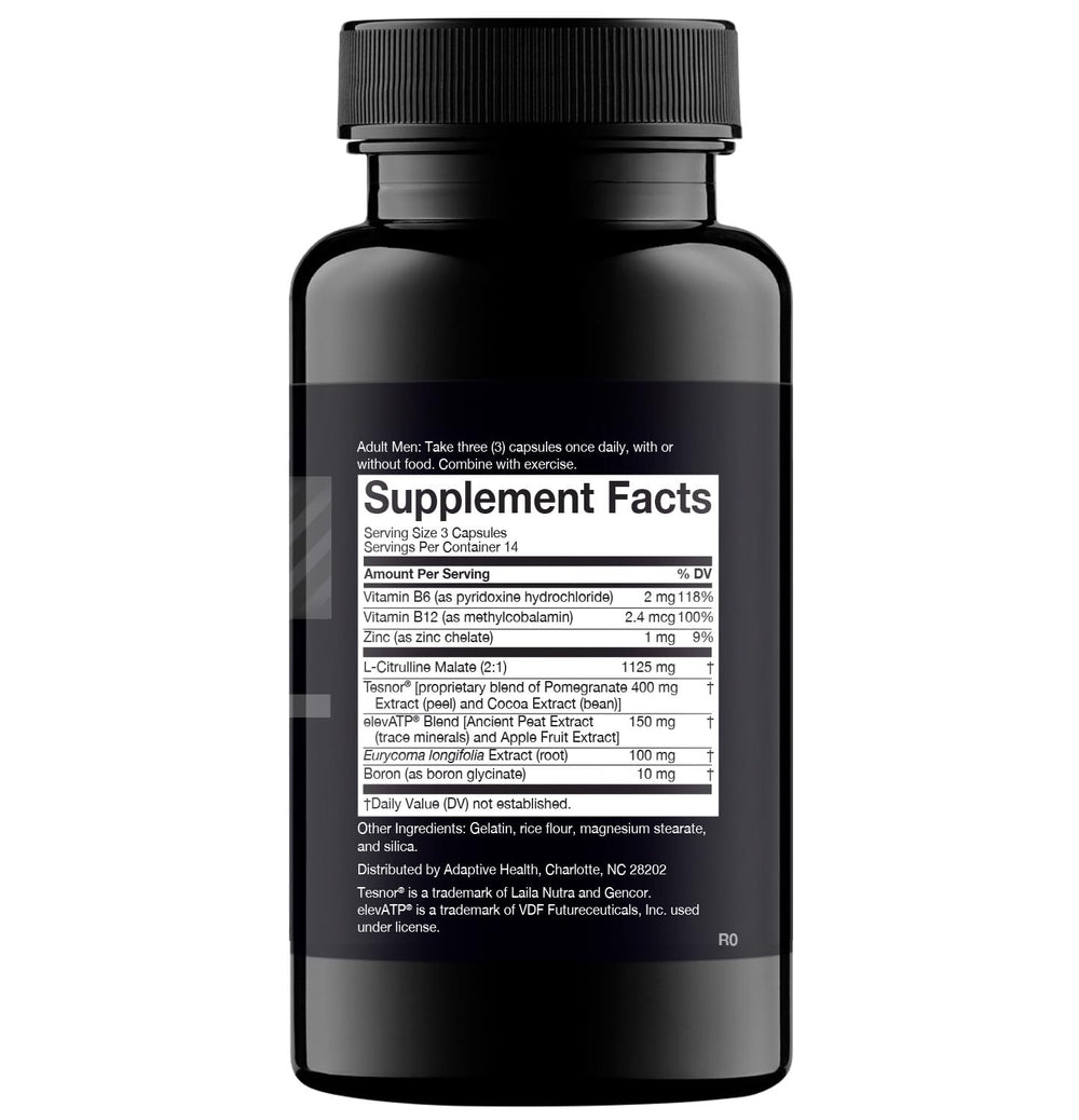 Nugenix Total-T capsules close-up with label visible.