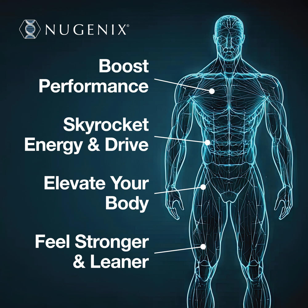 Nugenix Total-T serving spoon beside bottle for daily use.
