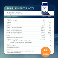 Nugevity OS2 omega-3 dha-epa blend highlighting tear lubrication support.