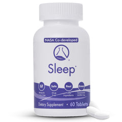 Nugevity Sleeping Aid bottle promotes calm evenings and better sleep onset.
