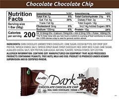 Ready-to-eat NuGo Dark Chocolate Chip bar as a quick snack idea.