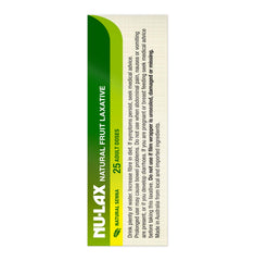 NULAX Fruit Laxative Block packaging emphasizes Australian-made quality for daily routines.