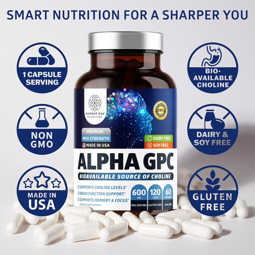 Number One Nutrition Alpha GPC travel-ready pack for on-the-go support