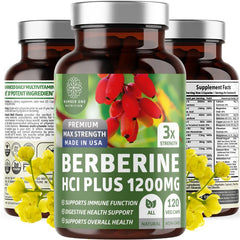 Number One Nutrition N1N Premium Berberine Plus bottle front view showing potency