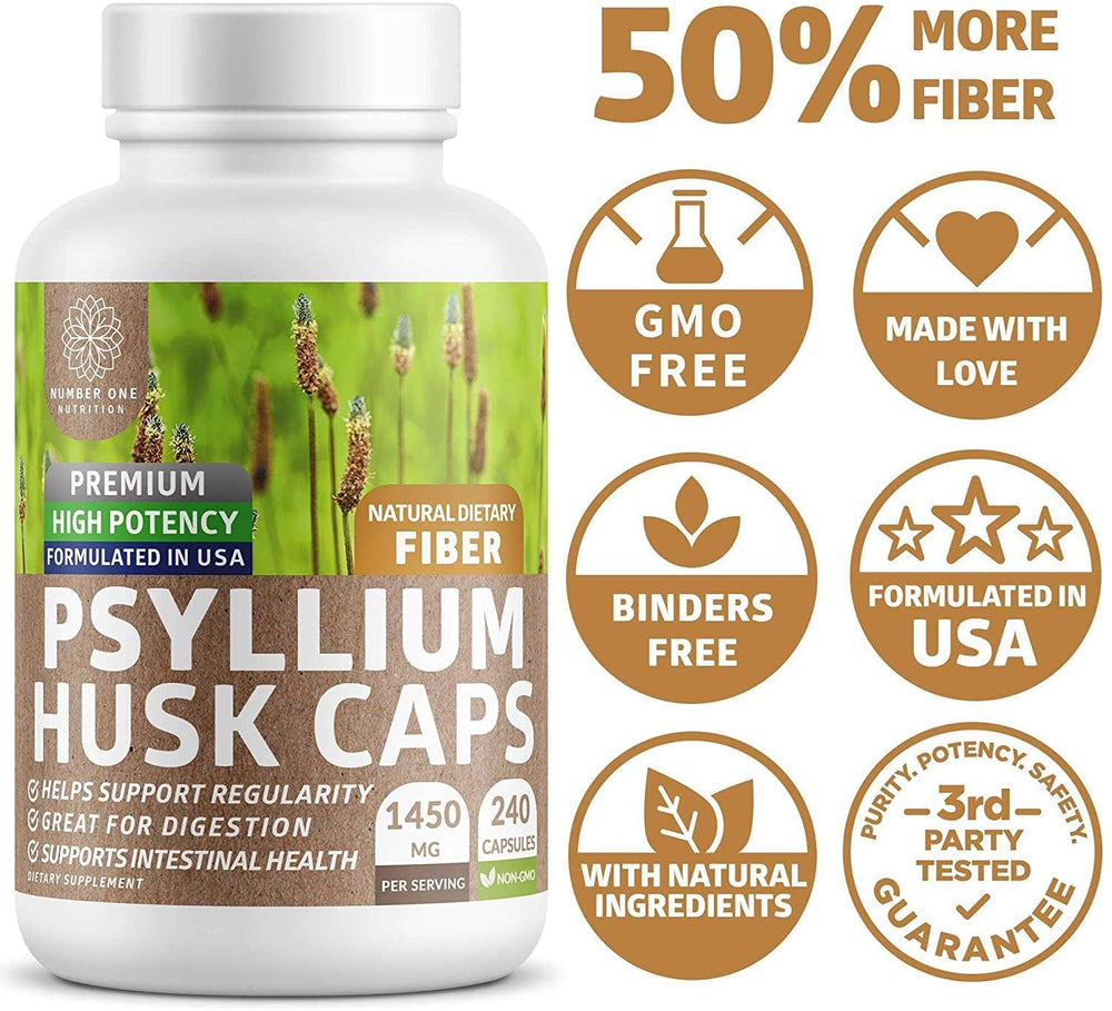 Close-up of cap and label highlights all-natural ingredients and daily fiber benefits