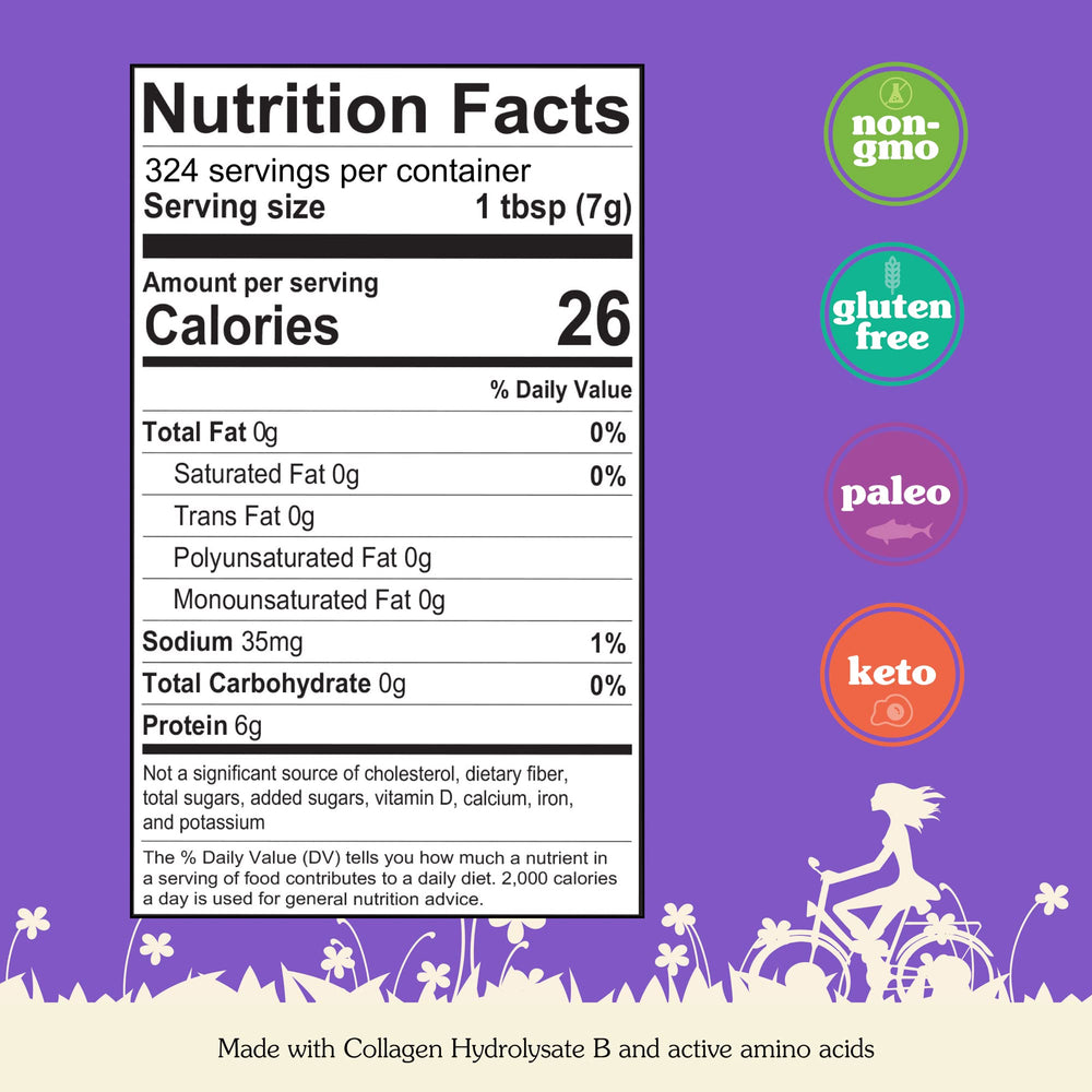 Nunaturals Collagen Peptides powder folded into yogurt for extra protein
