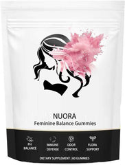 Nuora Feminine Balance Gummies packaging for easy storage and display.