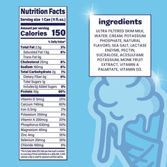 Nurri Ultra Filtered Milk Shake nutrition label highlights 30g protein.