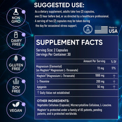 Nurses Nutrition Magnesium Sleep Stack label art showcases trusted third-party tested quality.