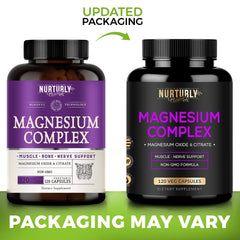 NURTURLY bottle label highlights 500mg per capsule for potency.