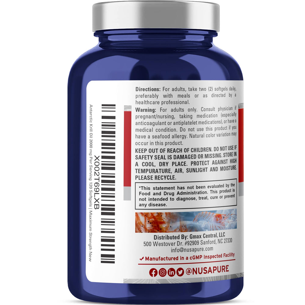 NusaPure Krill Oil with astaxanthin for antioxidant support