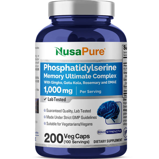 NusaPure Memory Ultimate bottle-front view for daily focus support