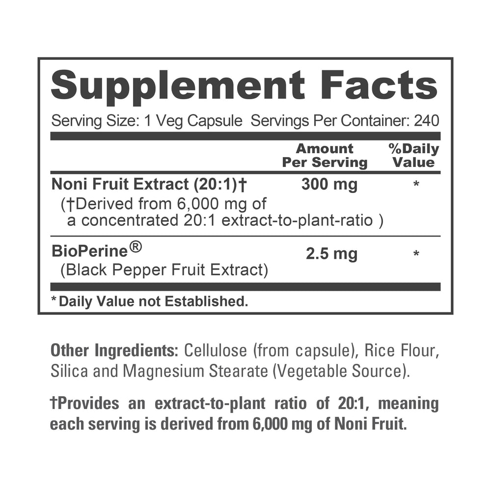 NusaPure Noni extract produced in USA facility with cGMP standards