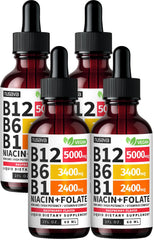 NUSAVA B12 B6 drops bottle highlights high potency for daily use.