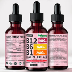 NUSAVA B12 drops strawberry flavor bottle invites taste.