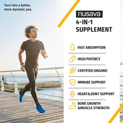 NUSAVA D3 K2 Drops label closeup highlights organic, non-GMO formulation and vanilla flavor.