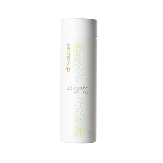 Nu Skin ageLOC Youth bottle front highlighting vitality support