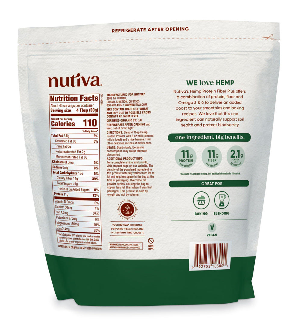 Nutiva hemp protein ready for baking or cooking