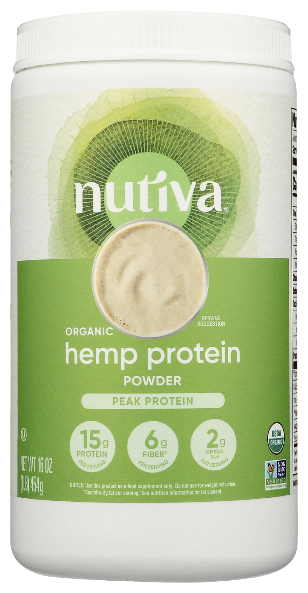 Nutiva Hemp Protein 50 powder bag for everyday shakes