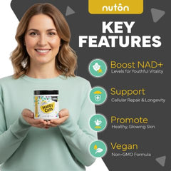Nuton Happy Cells lab-testing-label communicates safety and quality checks.