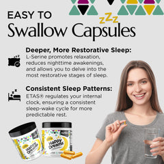 Nuton Happy Dreams time-release system diagram highlights two-stage sleep support
