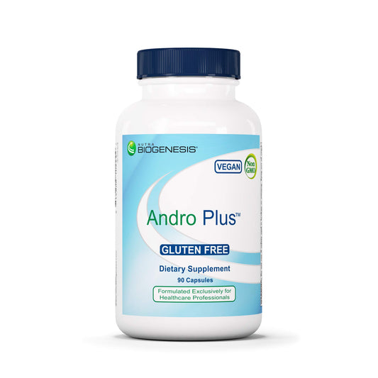 Nutra BioGenesis Andro Plus tribulus capsules for daily vitality support.