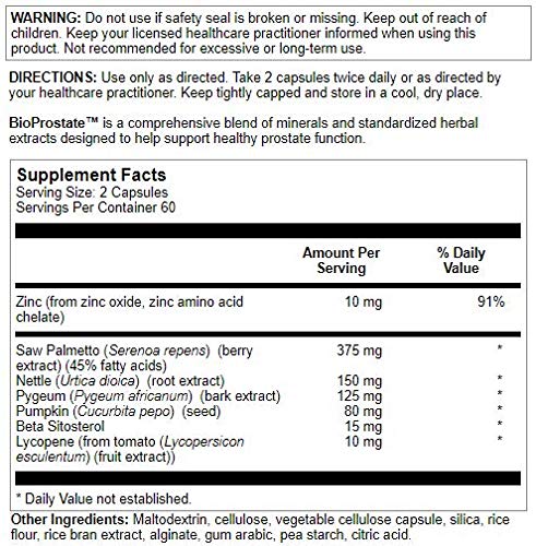 Nutra BioGenesis BioProstate vegan capsules close-up for daily prostate support