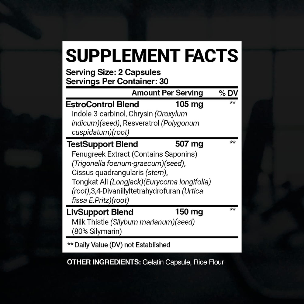 Nutra Simple PCT capsules closeup for convenient stacking.
