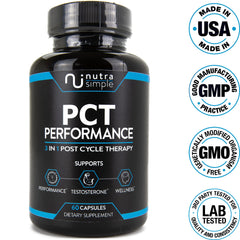 Nutra Simple PCT stack-ready design fits with other supplements.