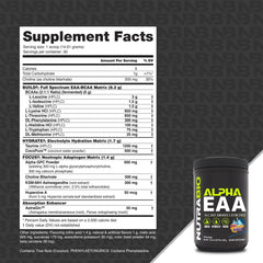 NutraBio Alpha EAA powder being dispensed for easy mixing