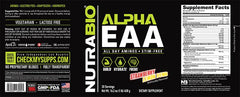 NutraBio Alpha EAA shaker bottle prepared for efficient hydration during training.