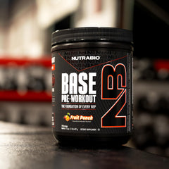 NutraBio Base Pre-Workout electrolyte blend supports hydration during training