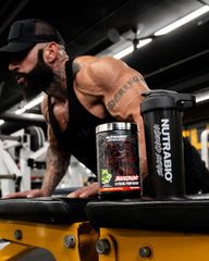 NutraBio Bloodline served with water showcases clean, refreshing hydration