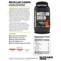 NutraBio Casein tub seal closeup preserving freshness.